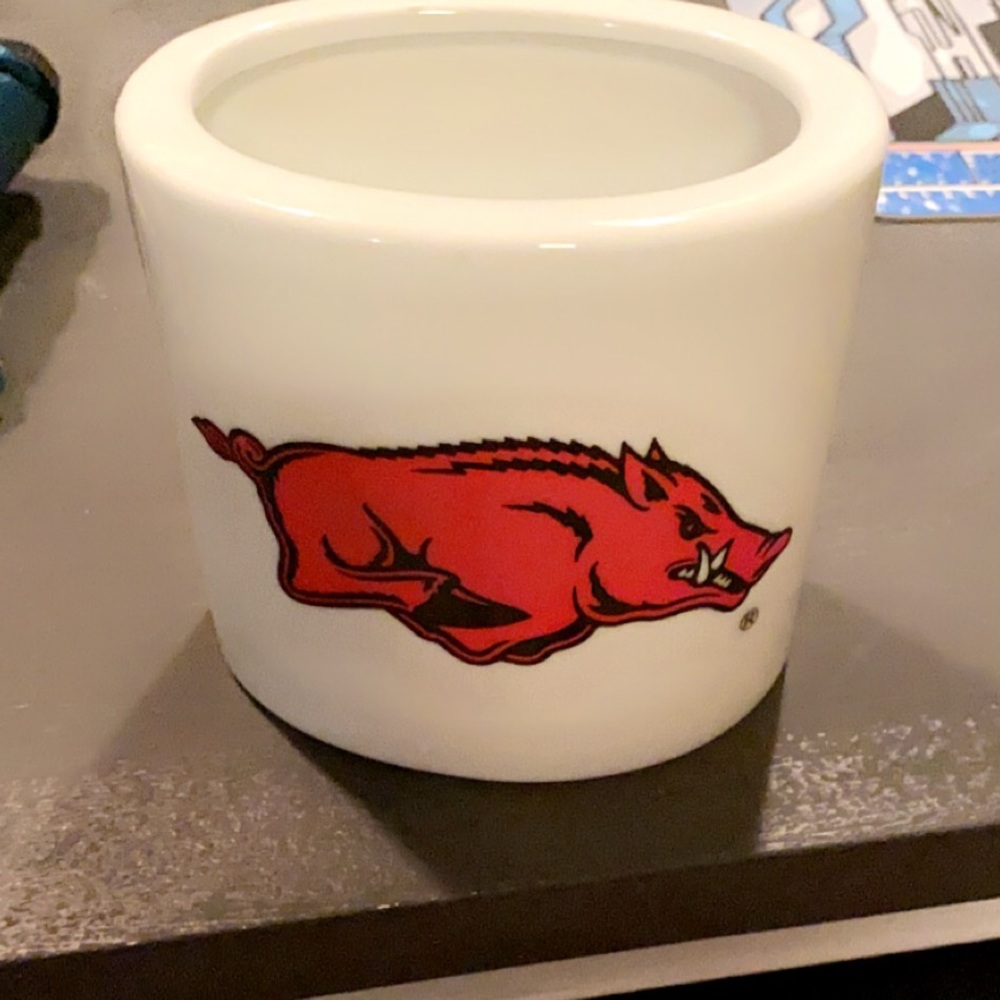 Arkansas Razorback desk pencil holder